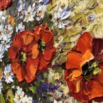 Картина цветы, цветы маслом, ART: flwr0024